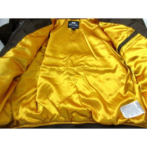 Vans x Curren x Knost Women's Full Zipper Bomber Jacket Demitasse Brown NWT - Picture 2 of 6